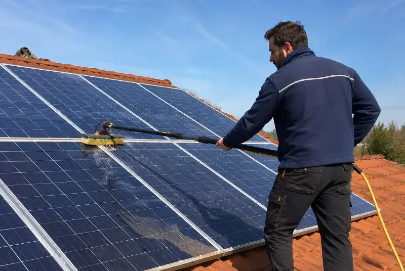 Nettoyage et entretien de panneaux solaires à Saint-Étienne-du-Grès